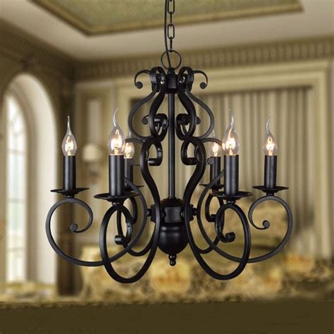 black finish metal chandeliers